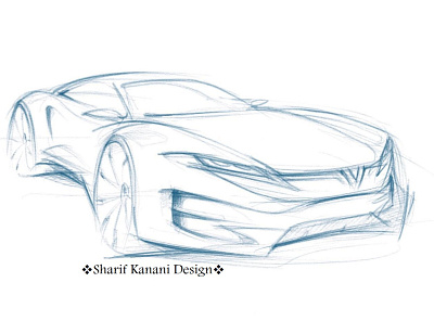Kanani Motors Sportcar Sketch No:3 art automobile automotive cars design designer draw handsketch illustration kananimotors paper pencil sharifkanani sketch sportcar