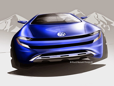 Volkswagen Apex 2020 Design Sketch 4 By: Sharif Kanani 2020 apex automobile automotive cardesign cardesigner cars carsketch design designer illustration sharifkanani sketch sketching volkswagen