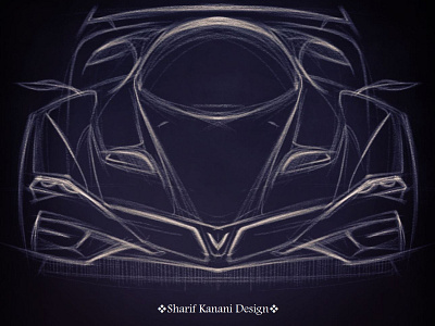 Kanani Motors Hypercar No:1 Design Sketch By: Sharif Kanani art automobile automotive black cars carsketch design designer draw hypercar illustration kananimotors logo sharifkanani sketch sketching