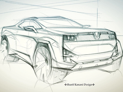 Kanani Motors Pickup SUT No:2 Design Sketch By: Sharif Kanani