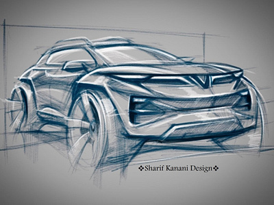 Kanani Motors SUV Sketch No:9 Designed By: Sharif Kanani art automobile automotive cars design designer draw handsketch illustration kananimotors paper pencil sharifkanani sketch sketchbook suv vehicle