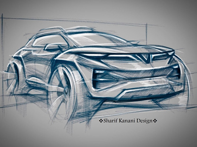 Kanani Motors SUV Sketch No:9 Designed By: Sharif Kanani