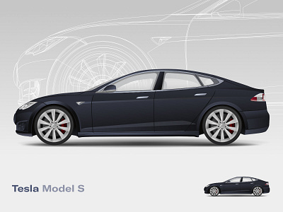 Tesla Model S car electric electric car illustraion model s supercharger tesla tesla model s vector vehicle