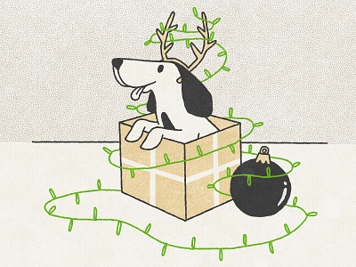 Doggo Deer character design christmas deer dog doggo doodle illustration