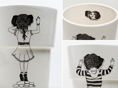 Screen-printed mugs