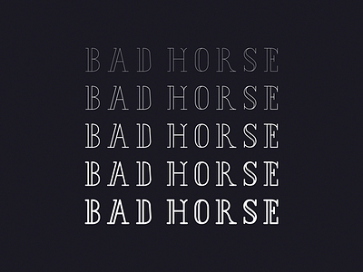 Bad Horse typeface font lettering typo typography