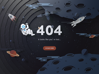 404 page 404 astronaut error lost space spaceship