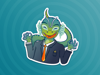 Laughing lizard - Lizardman sticker pack