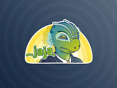 Reptilian stickers - Oh well character design conspiracy theory illustration reptilian sticker viber