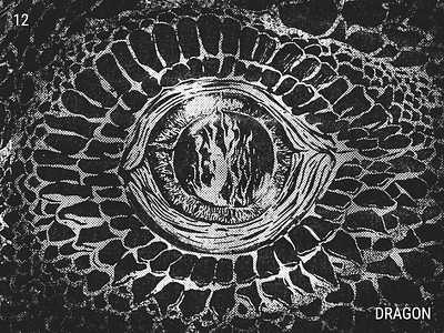 Inktober / 12 - Dragon dragon eye eyeball fire illustraion inktober inktober2019