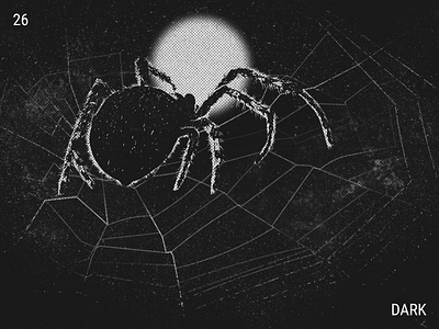 Inktober / 26 - Dark dark fullmoon illustration inktober inktober2019 night spider