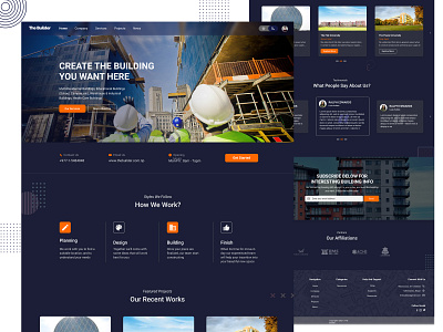 The Builder construction landing page