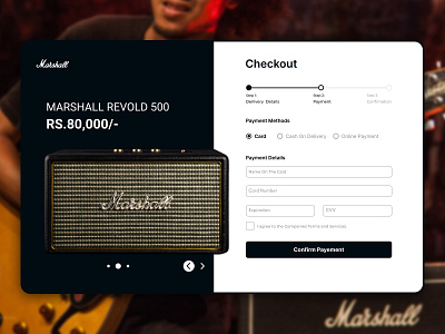 Checkout Page band checkout credit card daily challenge daily challenge 02 daily challenge 2 daily ui dailyui marshall music payment ui design