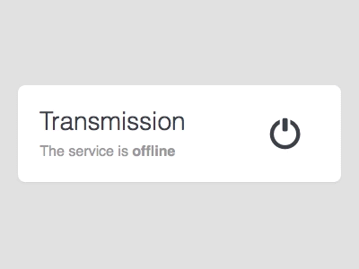 Transmission Widget Prototype