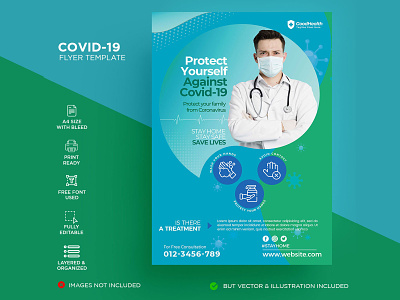 Covid-19 Flyer Templates pandemic