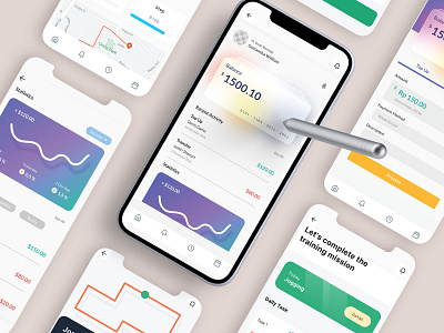 Financial Mobile App motion graphics wallet