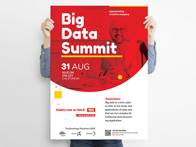 Big Data Conference Poster / Flyer investing marketing money photo post programming start up startup summit tech technology web webinar