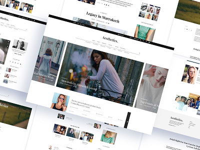 Aesthetics. Lifestyle Blog & Magazine PSD Template