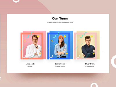 Our Team app applications design flat people team typography ui ux web web development