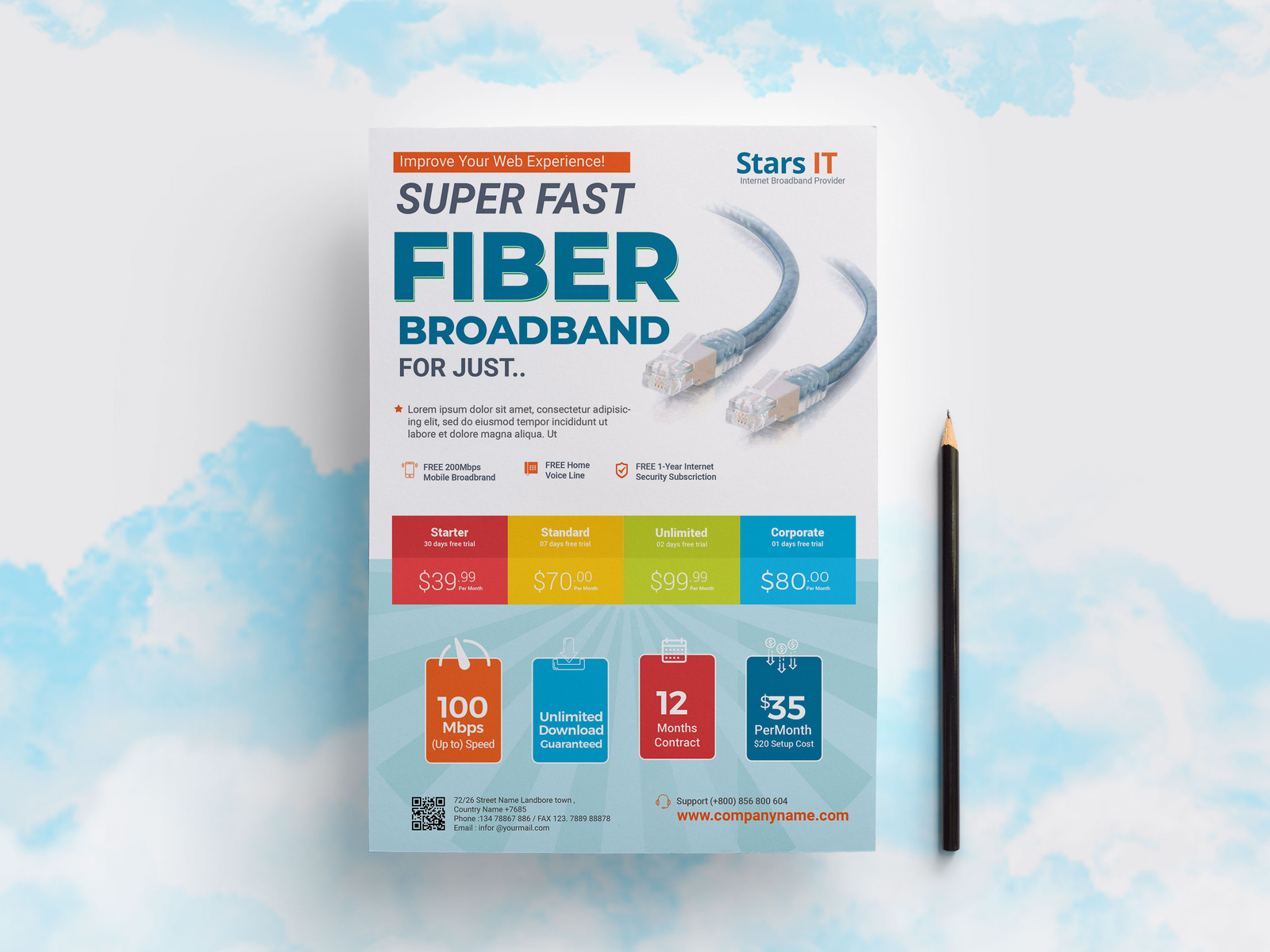 Internet Broadband Promotion Flyer by Suzon Abdullah on Dribbble