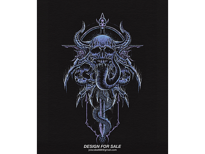 Psycho cover artwork dark art death metal design illustration skull art t shirt design
