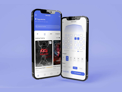 Booking Movie Mobile App Concept app bookingmovie concept dashboard homeapp interface mobile mobileapp ui uiux