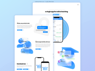 EasyClass — Landing Page Concept design digital education distance education modern online class online education ui user experience user interface ux web design web development website