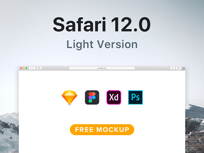 Safari Mockup Freebie (Light Version) adobe photoshop adobe xd browser figma free freebie mockup photoshop safari sketch