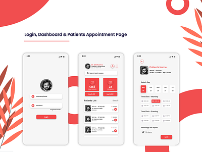 Design mobile app for the Doctor App Screen app graphic design illustration typography ui ux