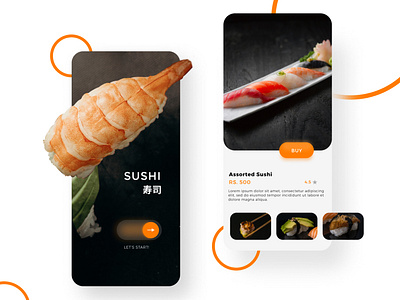 Sushi Ordering App UI Design