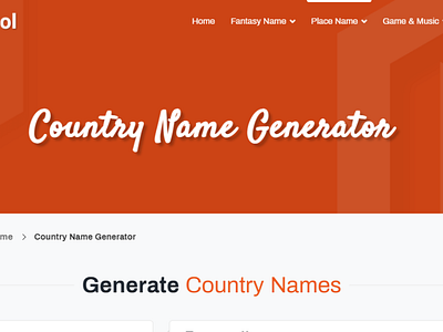 Country name generator by Parima Geek on Dribbble
