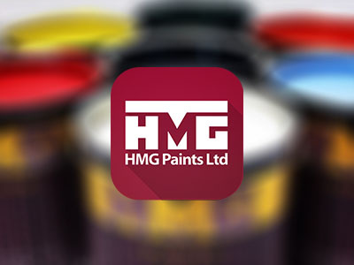 HMG Paints Flat Icon flat hmg paints icon long shadow