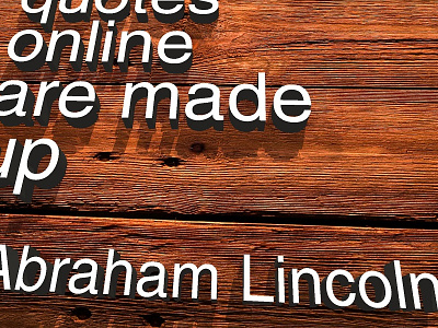 Marketing Musing Wood - Lincoln 3d text logo marketing sdx creative wood