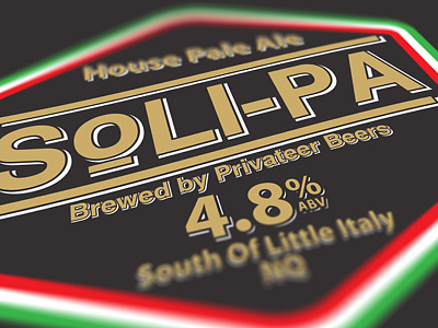 Soli-PA Beer Pump Label alcohol beer bottle brewery ipa manchester pale ale pump