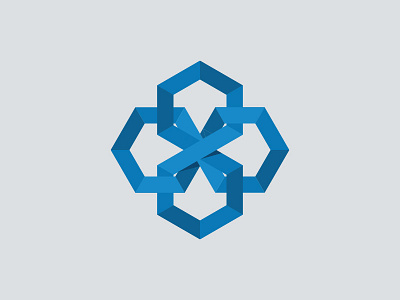 Interlocking Hexagon Logo