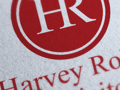 Harvery Roberts Solicitors law logo mock red solicitors