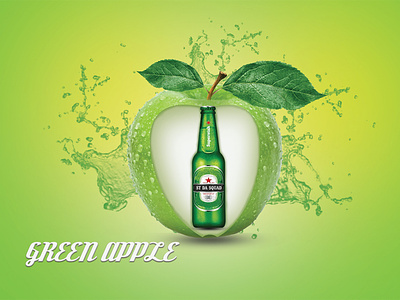 manipulation advertisement apple branding drinking freshness graphic design green manipulation nature poster design