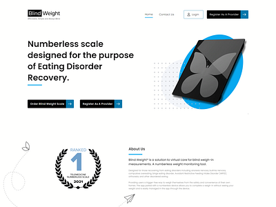 Blind weight website design UI/UX