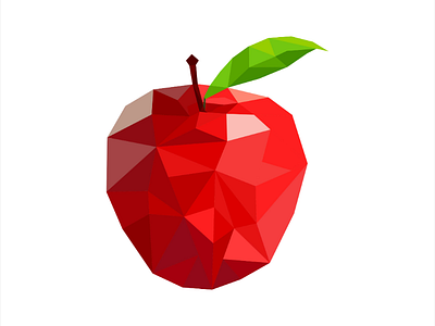 Apple geometric logo apples color fresh fruit geometric juice logo red