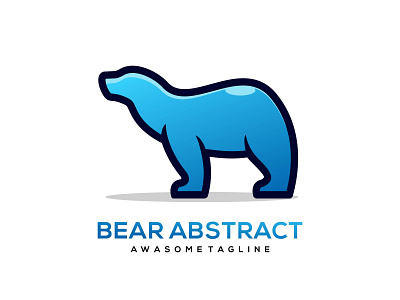 Bear abstract logo design vector gradient color animal color colorful design gradient illustration logo simple ui vector