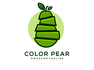 Pear logo design illustration vector