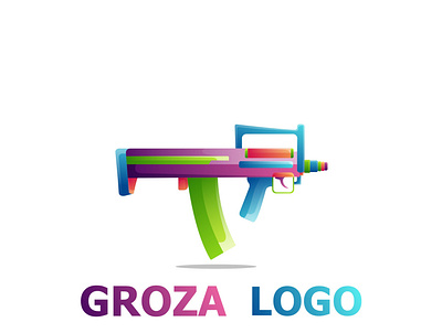 Groza Logo Colorful color colorful design esport fps game gradient groza illustration logo simple vector war weapon