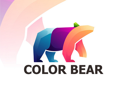 Bear logo colorful white