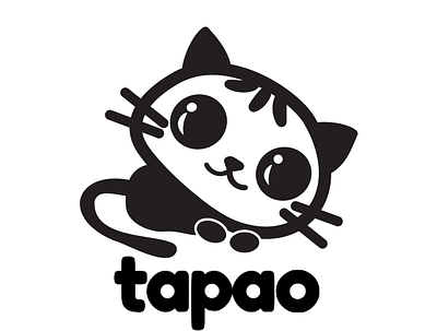 Tapao Cat Logo app cat cute animals design graphic design icon kawaii logo logo design svg svg logo web