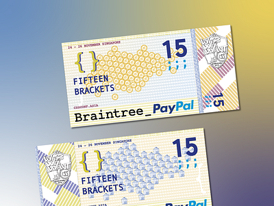 JS Conf Asia, DevFest Currency (15 Brackets) braintree currency graphic design money paypal print design ui design