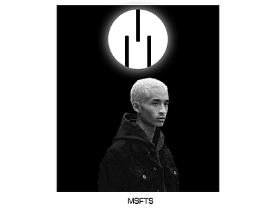 Jaden Smith "MSFTS" black white cover design graphic design graphicdesign jaden logo minimal minimalism minimalist logo msfts poster