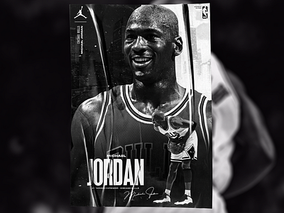 Michael Jordan "23" Poster basketball basketball player black and white design graphic design nba nba poster poster spacejam