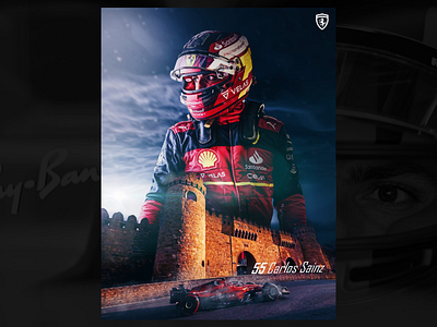 Carlos Sainz "55" Formula 1 (Poster) carlos sainz design f1 formula 1 graphic design graphicdesign poster race sport