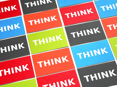 Think Studio business cards branding business card design graphic design identity print design