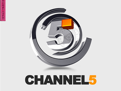 3Dlogo channel 5 animation app branding design illustrator logo